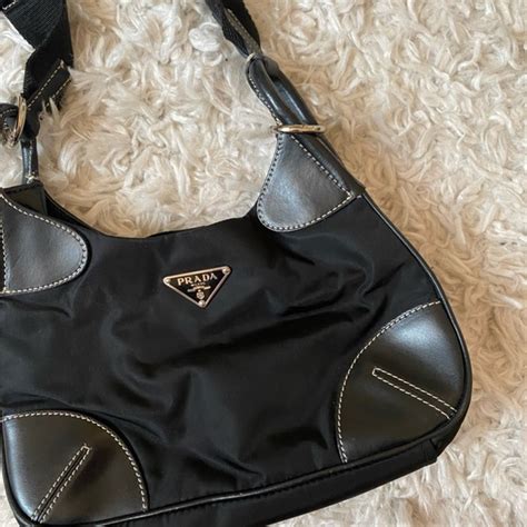 prada leather flap shoulder bag|prada vintage nylon shoulder bag.